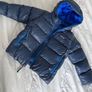 Patagonia Baby Hi-Loft Down Sweater Hoody Blue 3T